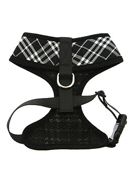Urban Pup Black & White Tartan Sele Svart/Vit Large