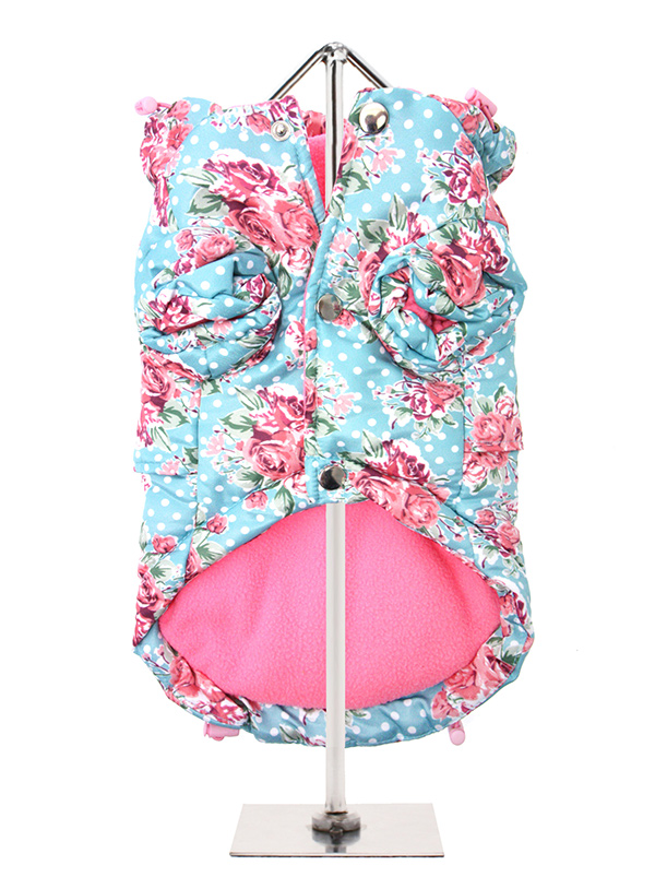 Urban Pup Vintage Rose Quiltad Hundjacka  - 2