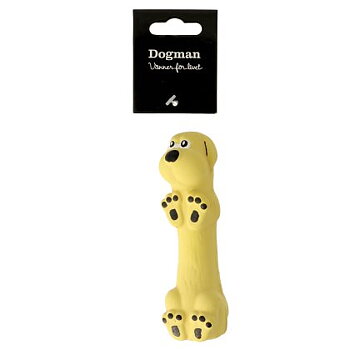 Dogman Latexhund Med Pipljud 13cm Gul