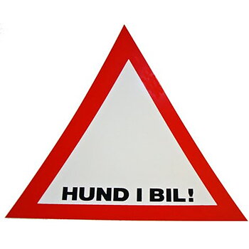 Klisterdekal Hund i Bil