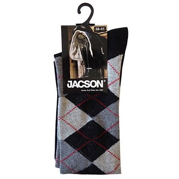 Jacson Argyle Ridstrumpa Svart/Grå/Ljusgrå 39/41