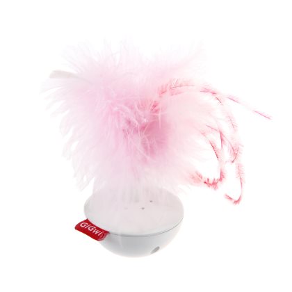 GiGwi Kattleksak Wobble Feather Melody Tumbler PetDroid Vit 5x5x14cm
