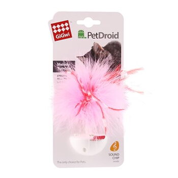 GiGwi Kattleksak Wobble Feather Melody Tumbler PetDroid Vit 5x5x14cm
