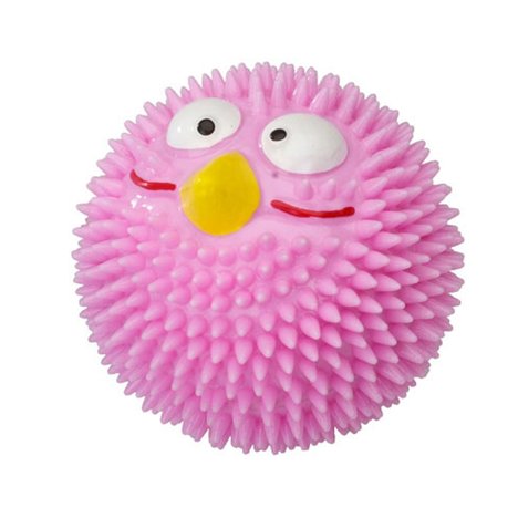 Hundleksak Gummi Lucky Bird Arom Jordgubb Rosa 8,3cm