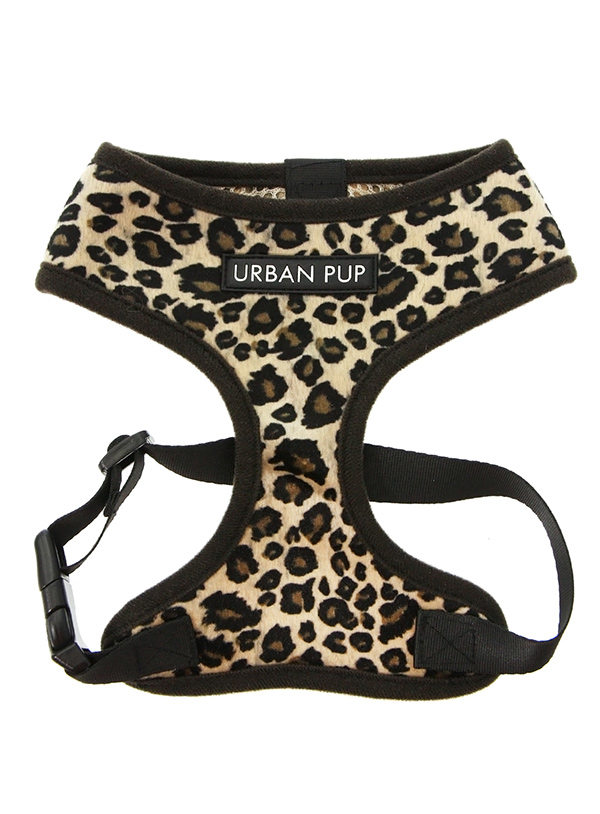 Urban Pup Leopard Print Sele Mörkbrun X-Small