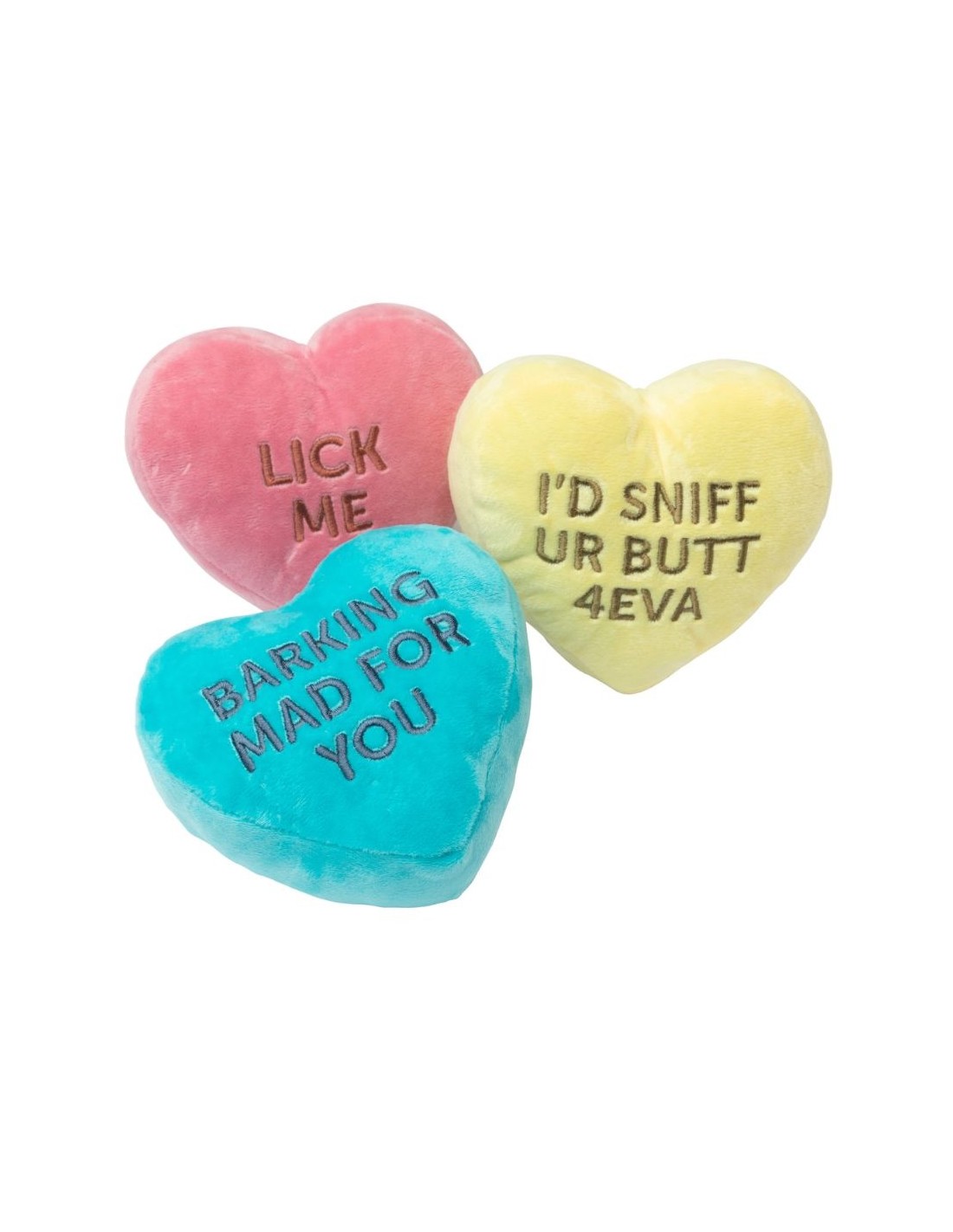 FuzzYard Hundleksak Candy Hearts 3-Pack