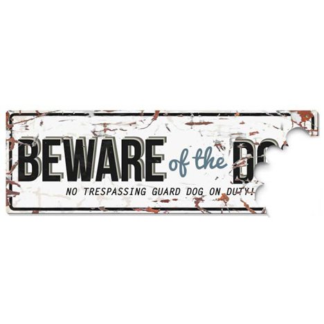D&D Varningsskylt Beware Of The Dog Vit - 2