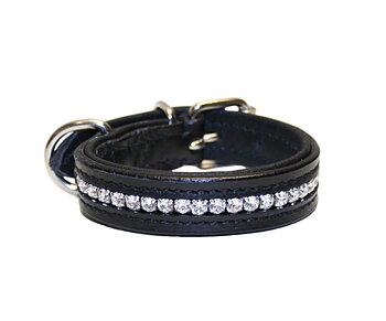 Halsband Med Swarovski Kristaller 25cm Svart