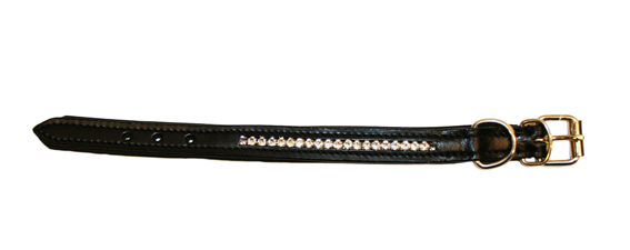 Halsband Med Swarovski Kristaller 25cm Svart - 2