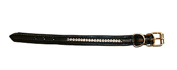 Halsband Med Swarovski Kristaller 25cm Svart
