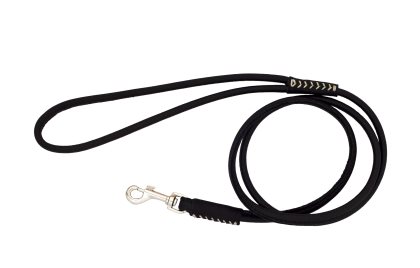 Koppel Round Lead Collar Soft 10mm x 180cm Svart