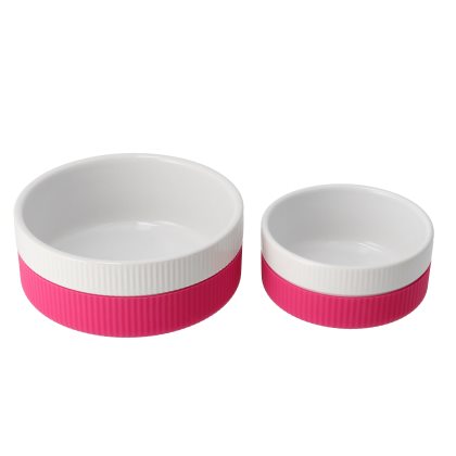 Dogman Keramikskål Soft Silikon Rosa 300ml - 2