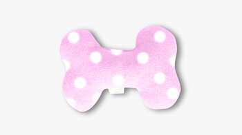 Voff Ben Kudde Rosa Med Vita Prickar Small