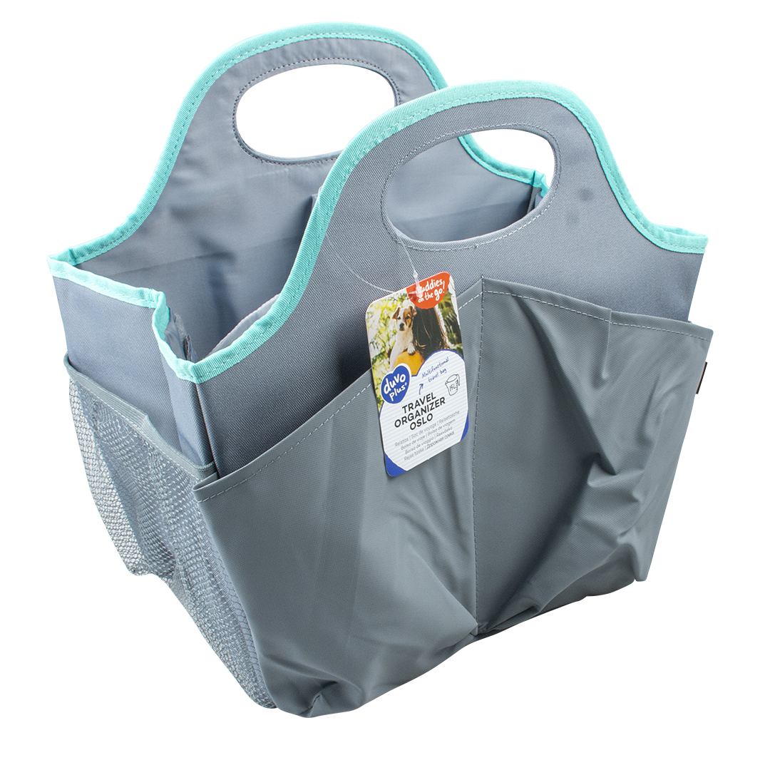 Duvo+ Tillbehörsväska Oslo Travel Organizer 35x24x24 Grå/Turkos - 3