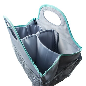 Duvo+ Tillbehörsväska Oslo Travel Organizer 35x24x24 Grå/Turkos
