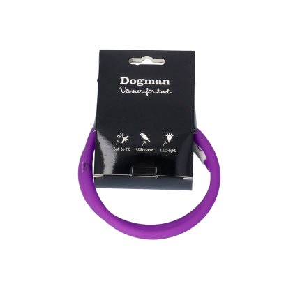 Dogman Blinkhalsband LED Lila 20-65cm 