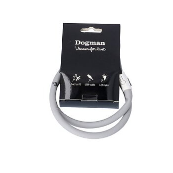 Dogman Blinkhalsband LED Grå 20-65cm