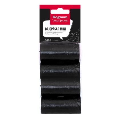 Dogman Bajspåsar Svart 4x20-Pack 