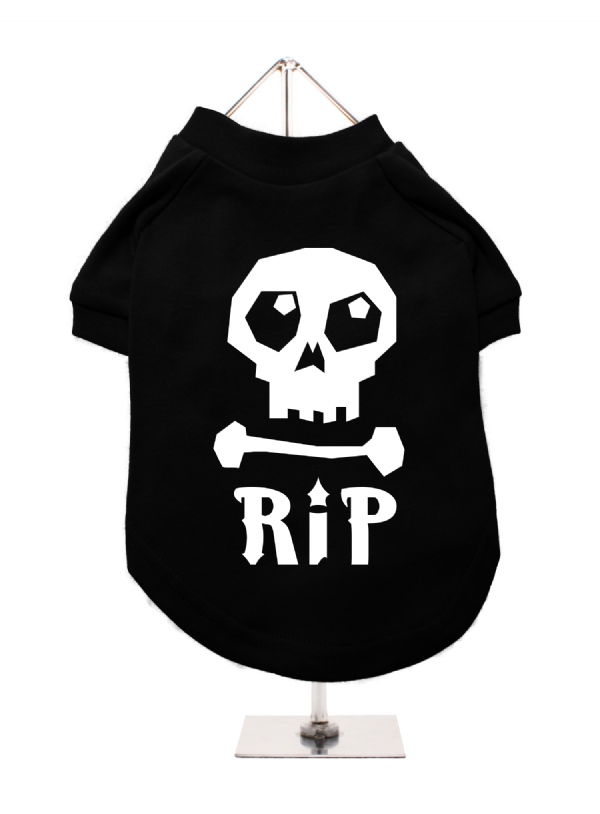 Urban Pup Hundtröja Halloween Skull R.I.P Svart