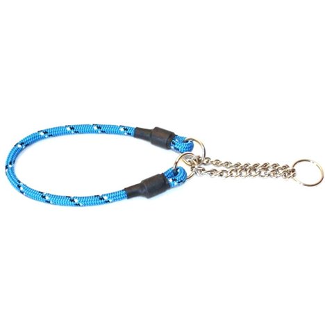 Hundhalsband Rundhalvstryp Med Reflex Blå 35cm