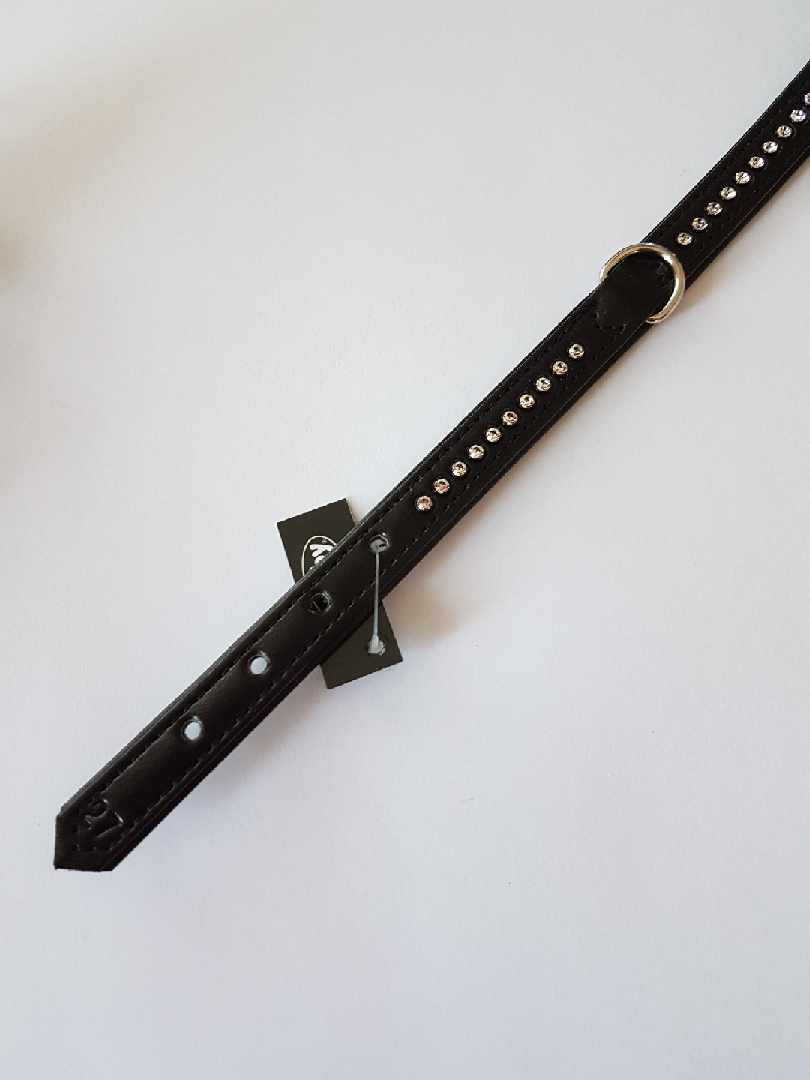 Nobby Halsband Crystal Single Svart 37 cm