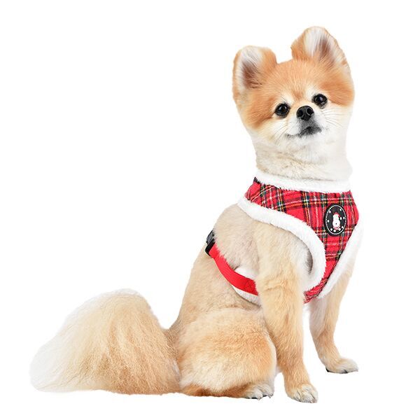 Puppia Blitzen Sele Modell A Rödrutig - 6