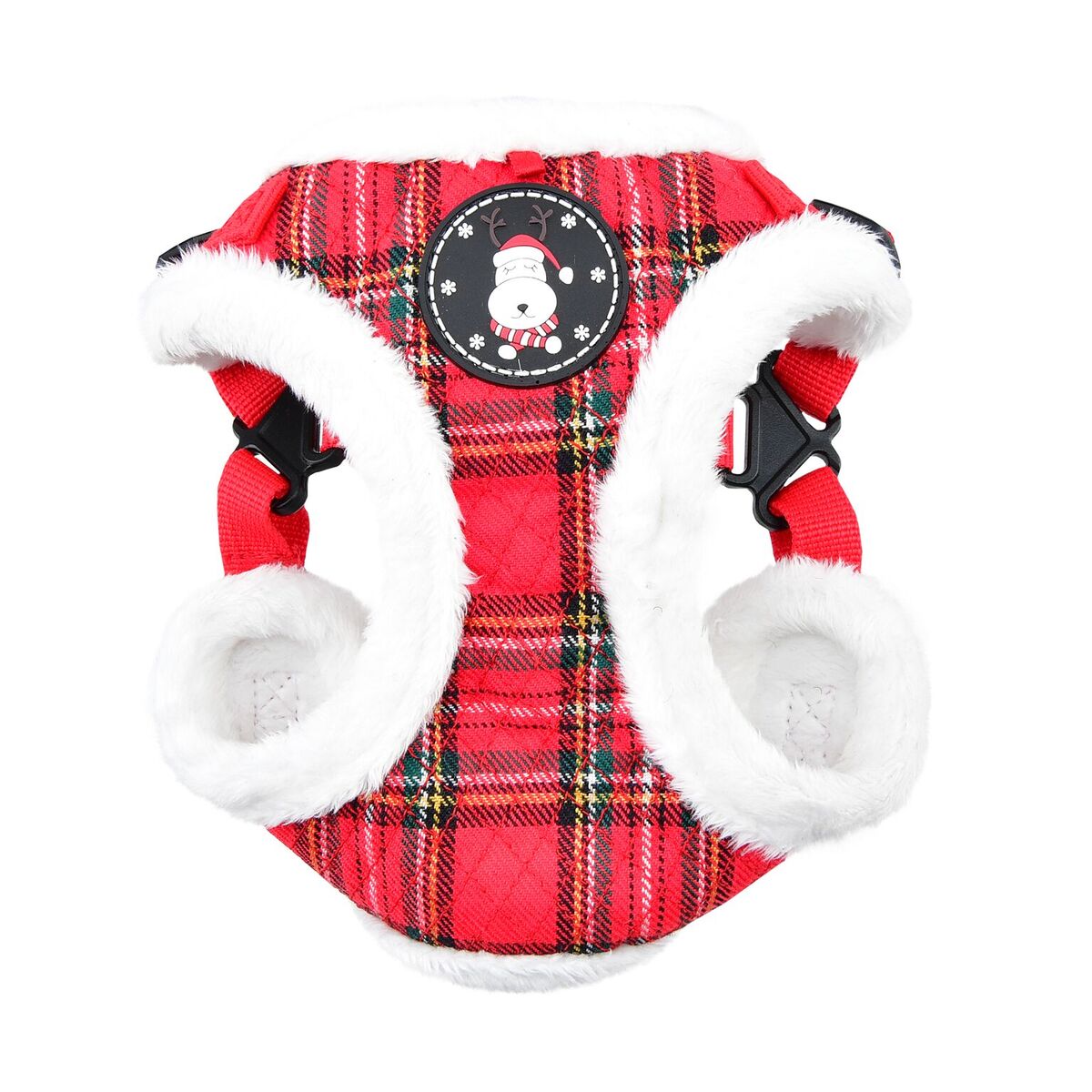 Puppia Blitzen Sele Modell C Rödrutig