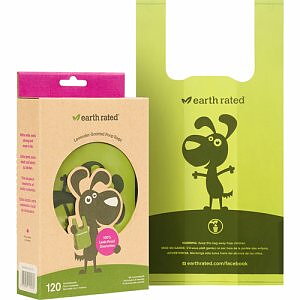 Biologiskt Nedbrytbara Bajspåsar Med Handtag Lavendel 120-Pack