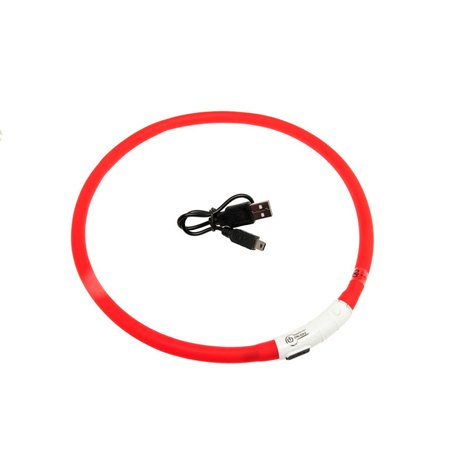Blinkande Justerbart Halsband Röd