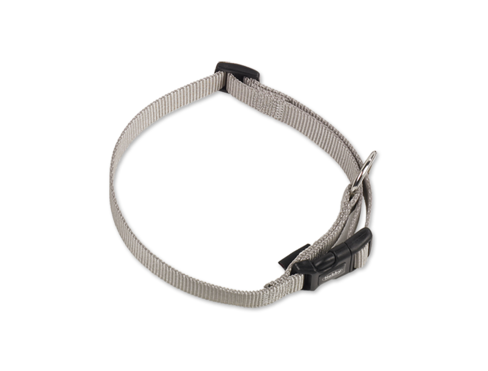 Nobby Nylonhalsband Classic Grå X-Small - Small
