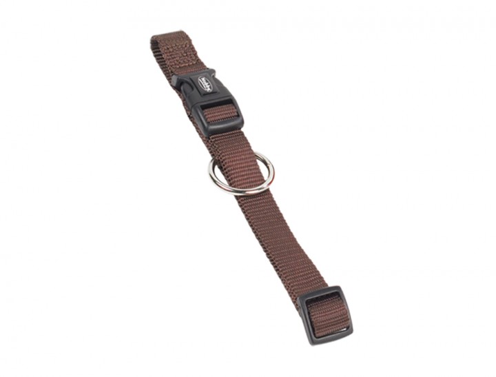 Nobby Nylonhalsband Classic Brun Medium-Large