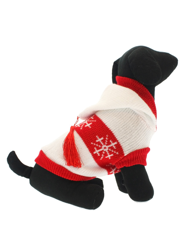 Urban Pup Snöflinga Stickad Huvtröja Vit  - 4