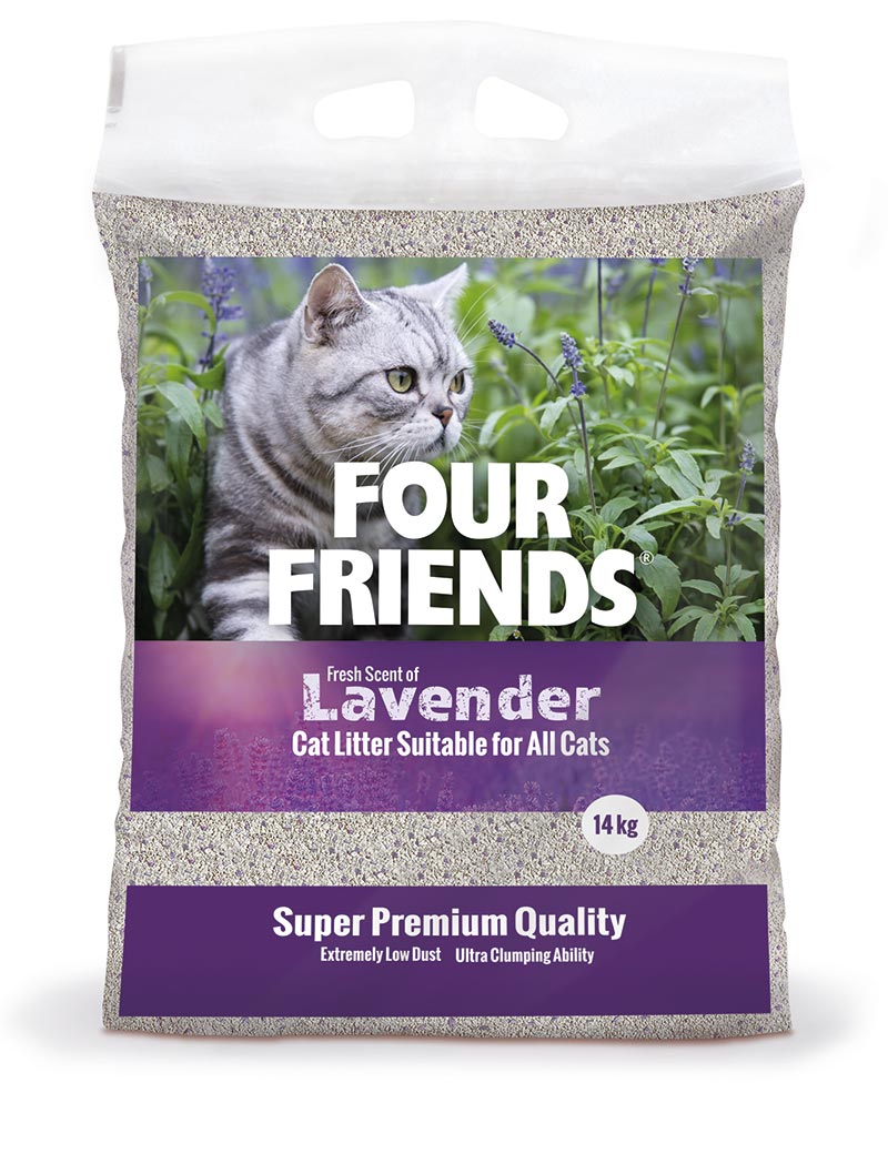 FourFrineds Lavender Kattsand 14 Kg