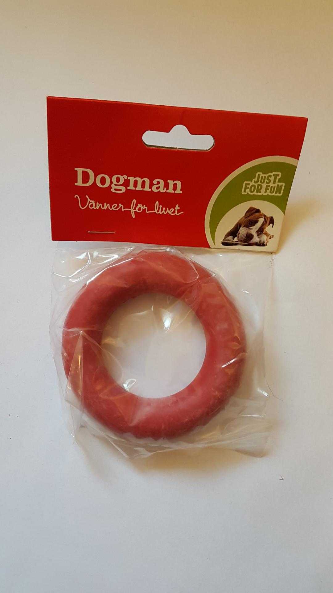 Dogman Gummiring 8,9cm Röd