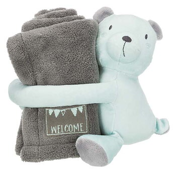 Trixie Junior Cuddly Set Filt/Björn Plysch 75x50cm Grå/Mint