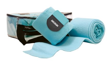 Jacson Ridbandage Fleece/Resår 4-Pack Turkos