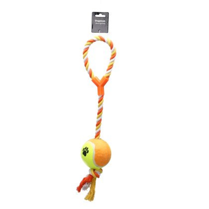 Dogman Hundlek Rep Med XL Tennisboll Orange/Vit/Gul