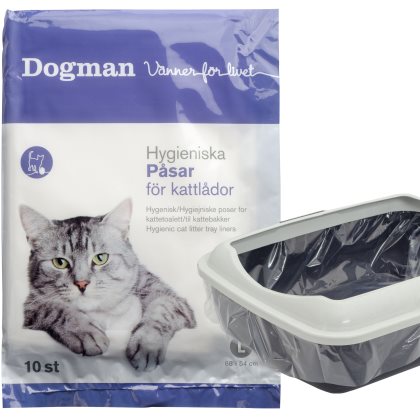 Dogman Påsar För Kattlådor Large 68x54cm 10-Pack