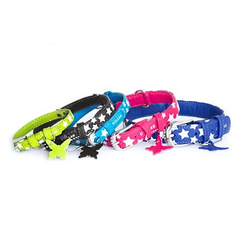Hundhalsband Med Stjärnor Collar Glamour Blå Medium 25mm x 38-49cm