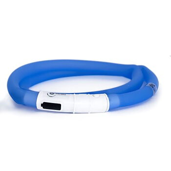 Dogman Blinkhalsband LED Blå 20-65cm 