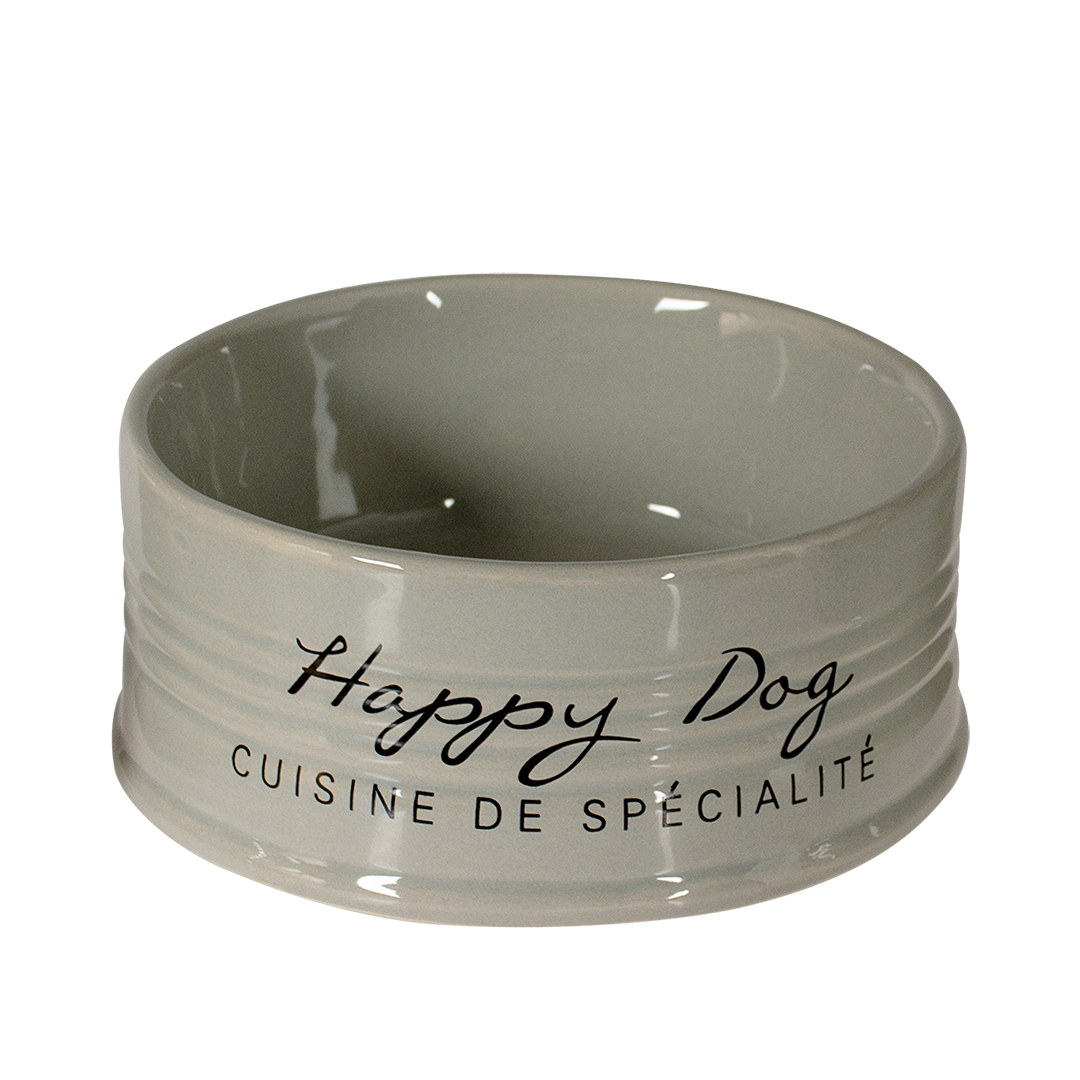 Duvo+ Keramikskål HappyDog Ø 18,5cm 1000ml Grå