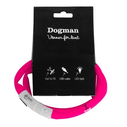 Dogman Blinkhalsband LED Rosa 20-65cm - 3