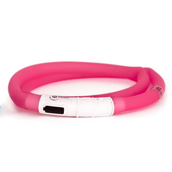 Dogman Blinkhalsband LED Rosa 20-65cm