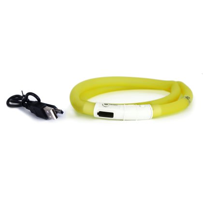 Dogman Blinkhalsband LED Gul 20-65cm - 2