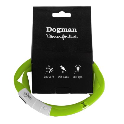 Dogman Blinkhalsband LED Gul 20-65cm - 3