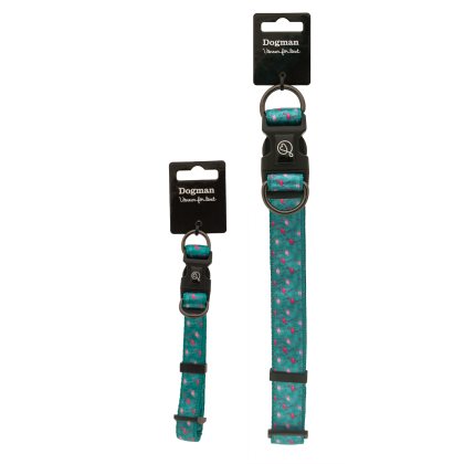 Dogman Justerbart Halsband Flamingo Turkos 25mm x 38-66cm X-Large - 5