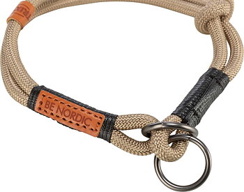 Trixie Hundhalsband Be Nordic Halvstryp Small-Medium 40cm x Ø8mm Sand/Svart