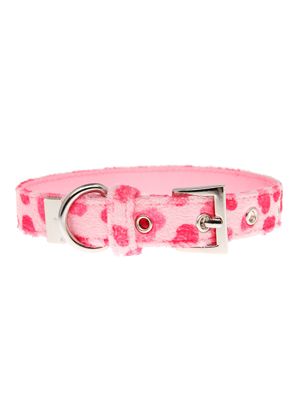 Urban Pup Pink Hearts Fabric Halsband Rosa Medium - 3