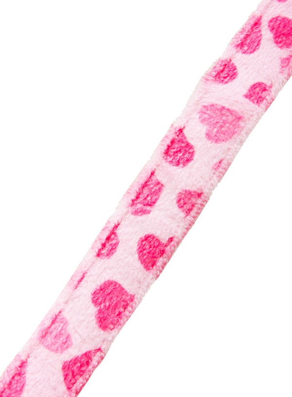 Urban Pup Pink Hearts Fabric Halsband Rosa Large - 2