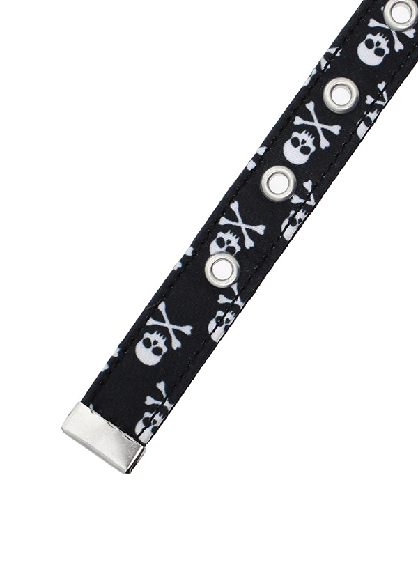 Urban Pup Skulls & Crossbones Fabric Halsband Svart/Vit Medium - 2